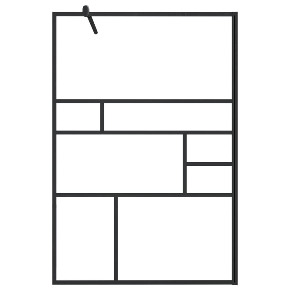 Mampara ducha accesible vidrio ESG transparente negro