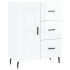 Aparador de madera contrachapada blanco brillante 69,5x34x90