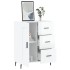 Aparador de madera contrachapada blanco brillante 69,5x34x90