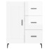 Aparador de madera contrachapada blanco brillante 69,5x34x90