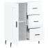 Aparador de madera contrachapada blanco brillante 69,5x34x90