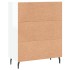 Aparador de madera contrachapada blanco brillante 69,5x34x90