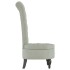 Sillón de respaldo alto con botones terciopelo gris