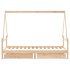 Estructura de cama infantil con cajones madera pino 90x190