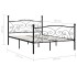 Estructura de cama con somier metal negro 160x200