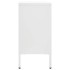 Aparador de acero y vidrio templado blanco 105x35x70