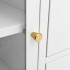 Aparador de acero y vidrio templado blanco 105x35x70