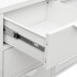 Aparador de acero y vidrio templado blanco 105x35x70