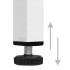 Aparador de acero y vidrio templado blanco 105x35x70