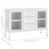Aparador de acero y vidrio templado blanco 105x35x70