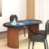 Mesa de póquer para 10 jugadores azul 160x80x75