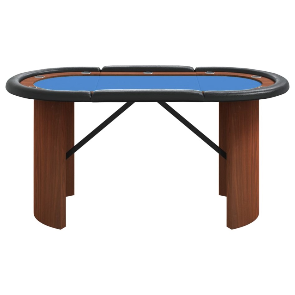 Mesa de póquer para 10 jugadores azul 160x80x75