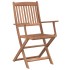 Set comedor de jardín plegable 5 piezas madera maciza de