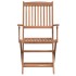 Set comedor de jardín plegable 5 piezas madera maciza de