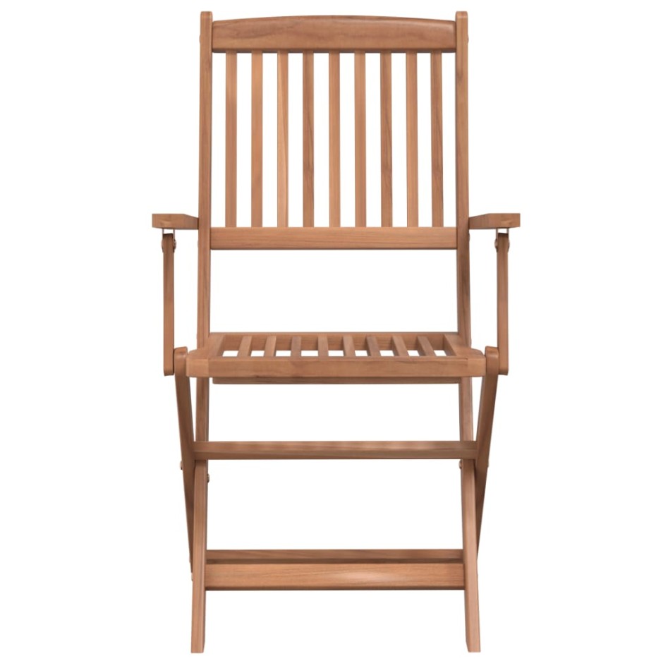 Set comedor de jardín plegable 5 piezas madera maciza de