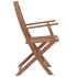 Set comedor de jardín plegable 5 piezas madera maciza de