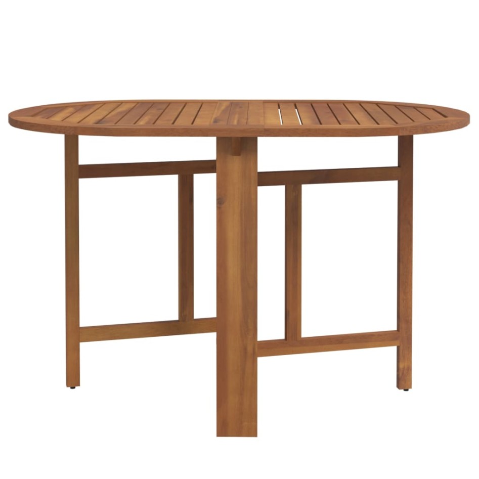 Set comedor de jardín plegable 5 piezas madera maciza de