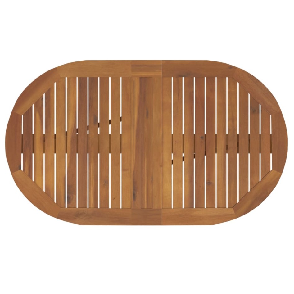 Set comedor de jardín plegable 5 piezas madera maciza de
