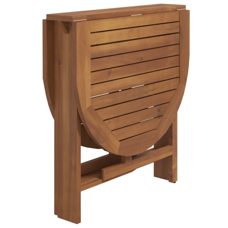 Set comedor de jardín plegable 5 piezas madera maciza de