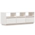 Mueble de TV de madera maciza de pino blanco 140x37x50