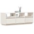 Mueble de TV de madera maciza de pino blanco 140x37x50