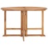 Mesa de comedor de jardín plegable teca maciza Ø110x75