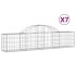 Cestas de gaviones 7 uds forma de arco hierro 200x30x40/60