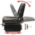 Asiento de tractor con suspensión respaldo ajustable