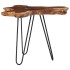 Mesa de centro de madera maciza de teca y polirresina 70x45