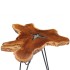 Mesa de centro de madera maciza de teca y polirresina 70x45