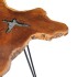 Mesa de centro de madera maciza de teca y polirresina 70x45