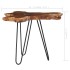 Mesa de centro de madera maciza de teca y polirresina 70x45