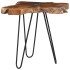 Mesa de centro de madera maciza de teca y polirresina 70x45