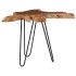 Mesa de centro de madera maciza de teca y polirresina 70x45