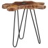 Mesa de centro de madera maciza de teca y polirresina 70x45