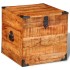 Cofre de almacenamiento cúbico de madera de mango