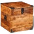 Cofre de almacenamiento cúbico de madera de mango
