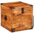 Cofre de almacenamiento cúbico de madera de mango