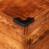 Cofre de almacenamiento cúbico de madera de mango