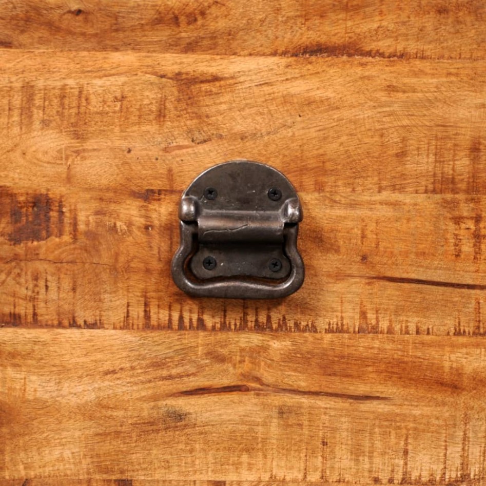 Cofre de almacenamiento cúbico de madera de mango