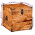 Cofre de almacenamiento cúbico de madera de mango