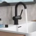 SCHÜTTE Grifo monomando lavabo CORNWALL con maneta lateral negro