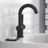 SCHÜTTE Grifo monomando lavabo CORNWALL con maneta lateral negro