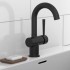 SCHÜTTE Grifo monomando lavabo CORNWALL con maneta lateral negro