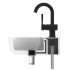 SCHÜTTE Grifo monomando lavabo CORNWALL con maneta lateral negro