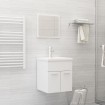 Conjunto de muebles de baño madera de ingeniería blanco