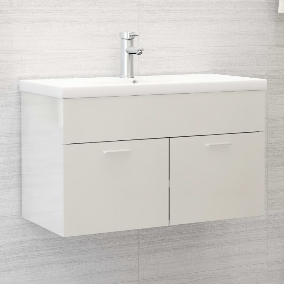 Mueble con lavabo madera de ingeniería blanco