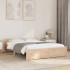Estructura de cama sin colchón madera maciza 140x200