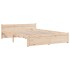 Estructura de cama sin colchón madera maciza 140x200
