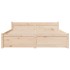 Estructura de cama sin colchón madera maciza 140x200
